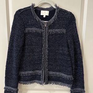 Etcetera Navy Metallica Knit Jacket